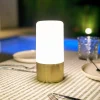 Newgarden Dekorationsbelysning|Terrassebelysning > LED-bordlampe Maia messingfarvet IP54 RGBW