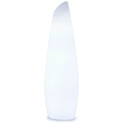 Terrassebelysning ^ Newgarden LED-gulvlampe Fredo, hvid, plast, 140 cm
