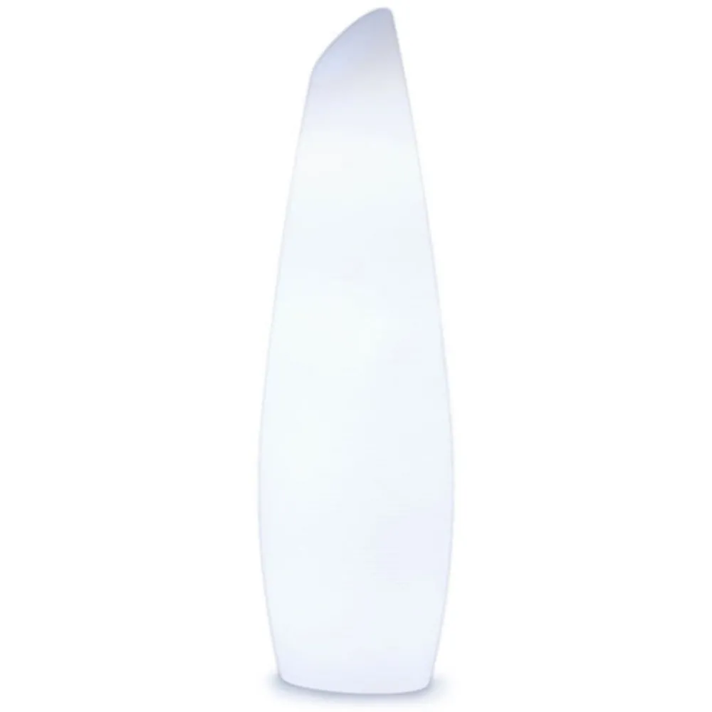 Terrassebelysning ^ Newgarden LED-gulvlampe Fredo, hvid, plast, 140 cm