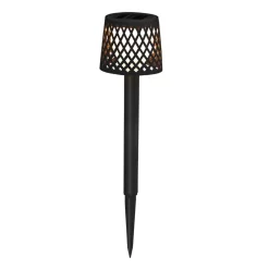 Newgarden Solcellelamper > LED-solcellelampe Gretita, sort, jordspyd, 4 stk