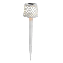 Newgarden Dekorationsbelysning|Solcellelamper > LED-solcellelampe Gretita, hvid, jordspyd, sæt med 4 stk