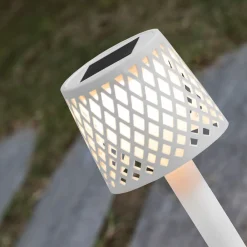 Newgarden Dekorationsbelysning|Solcellelamper > LED-solcellelampe Gretita, hvid, jordspyd, sæt med 4 stk