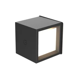 Væglamper ^ Newgarden LED-væglampe Box 8, sort, 7,5x7,5cm