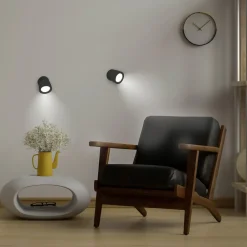 Newgarden Væglamper|Væglamper > LED-væglampe Roll 8, sort, drejelig
