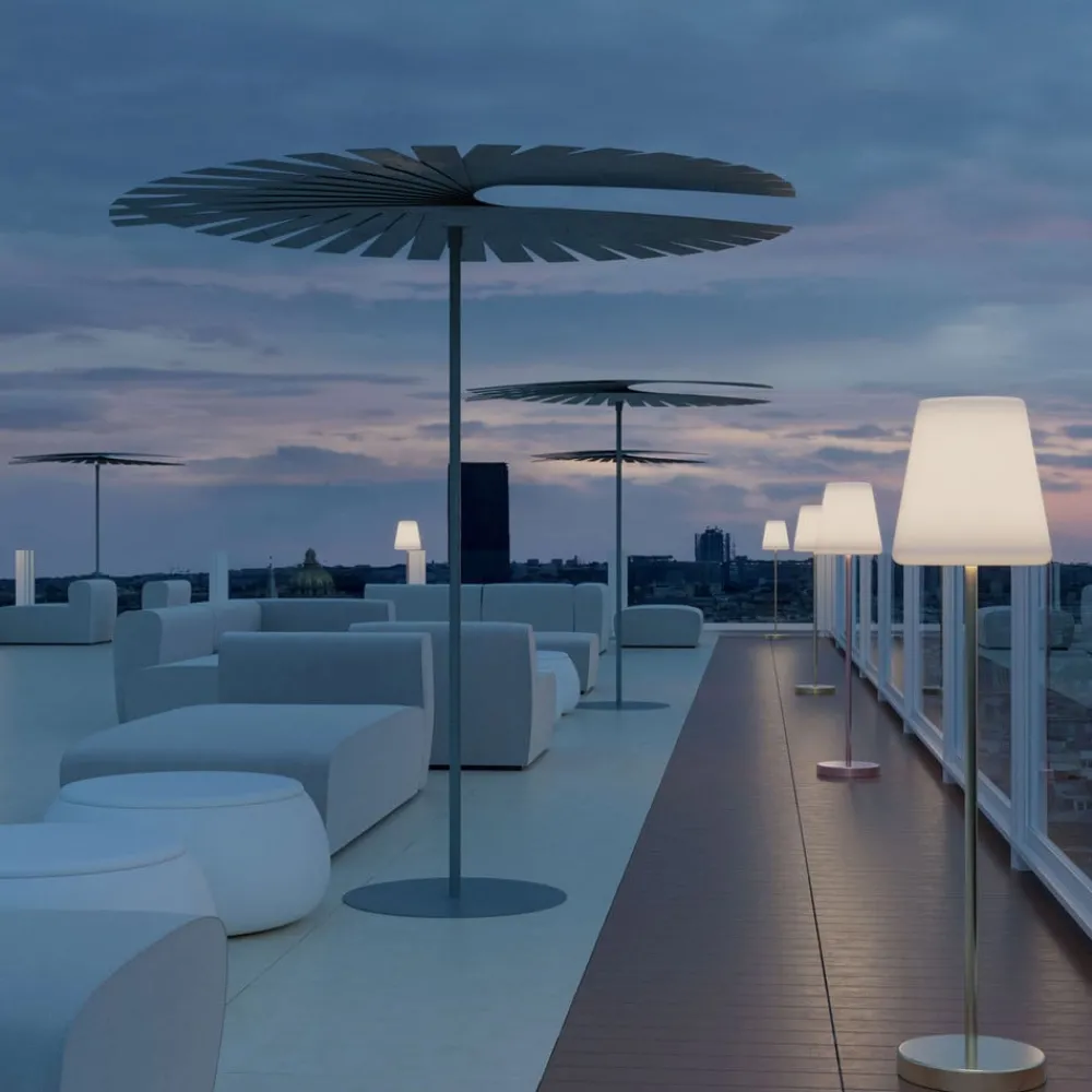 Newgarden Solcellelamper|Terrassebelysning > Lola Slim 120 gulvlampe med solceller antracit