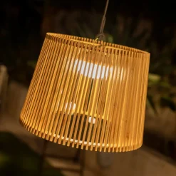 Newgarden Udendørs Pendellamper|Terrassebelysning > Okinawa udendørs LED-hængelampe bambus