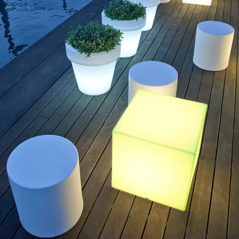Newgarden Dekorationsbelysning|Solcellelamper > solcellelampe Cuby cube, højde 53 cm