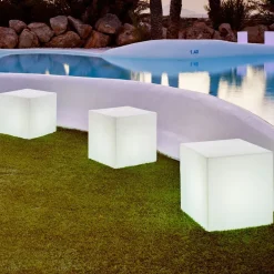 Dekorationsbelysning|Solcellelamper ^ Newgarden solcellelampe Cuby cube, højde 43 cm