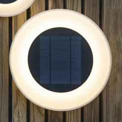 Newgarden Solcellelamper > Wally LED-solcellelampe til vægmontering, Ø 39 cm