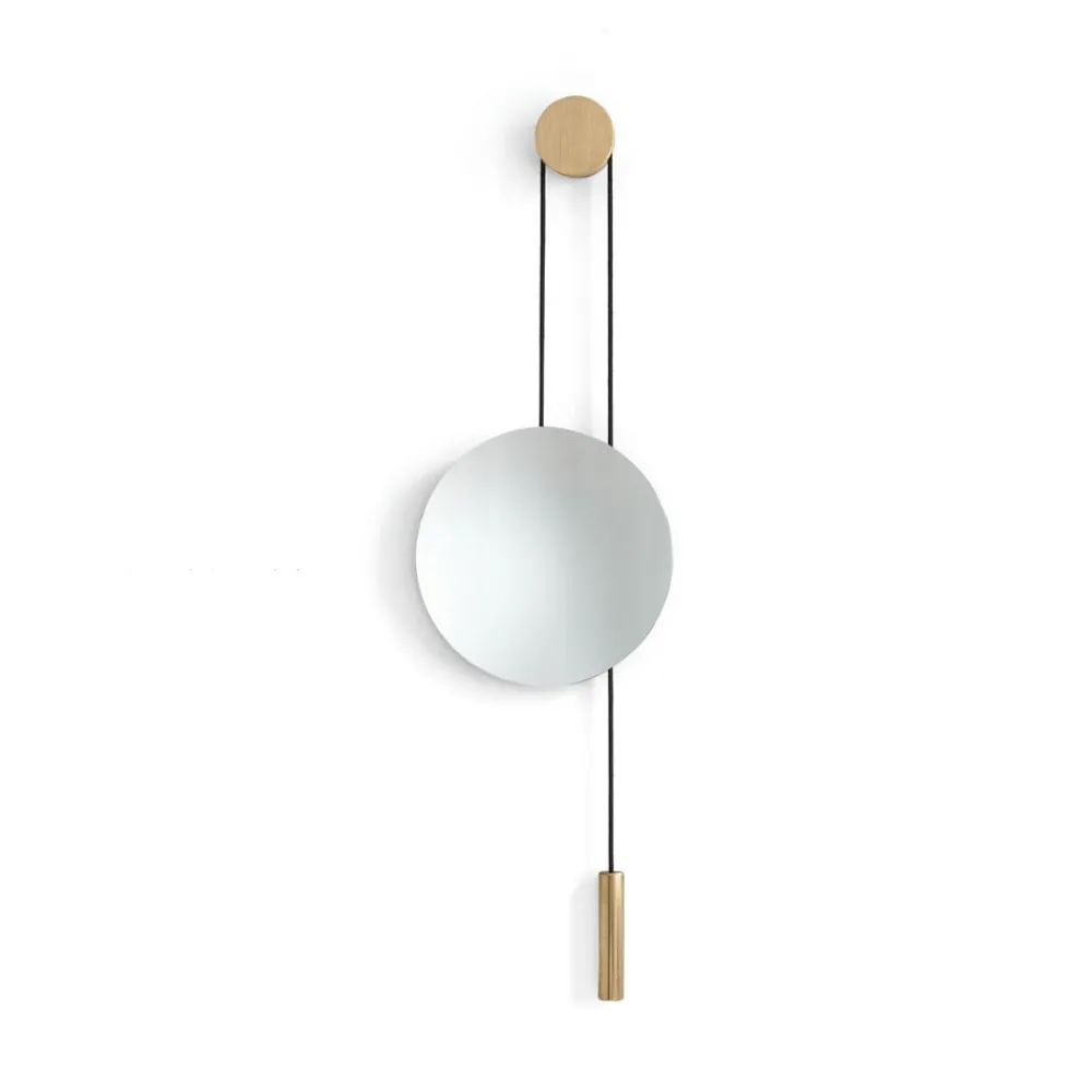 New Works Møbel Og Interiør > spejl Rise and Shine, messing, Ø 45 cm, glas