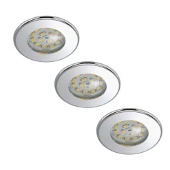 Briloner Loftlamper|Indbygningsspots > Nikas IP44 LED indbygningsspot, krom, 3 stk.