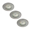 Indbygningsspots|Spotlights ^ Briloner Nikas IP44 LED-indbygningsspot, nikkel, 3 stk.