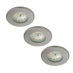 Indbygningsspots|Spotlights ^ Briloner Nikas IP44 LED-indbygningsspot, nikkel, 3 stk.