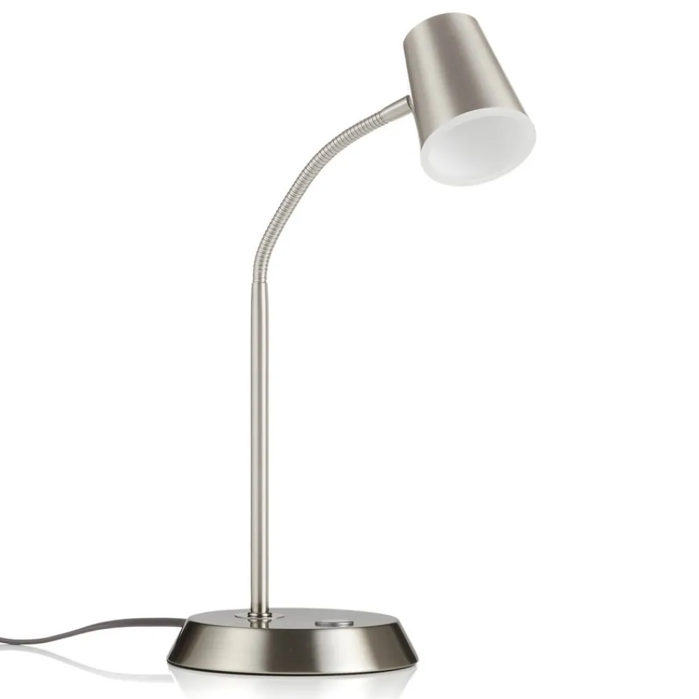 Arbejdsrum/Kontor|Bordlamper ^ Trio Lighting Nikkelfarvet LED bordlampe Narcos