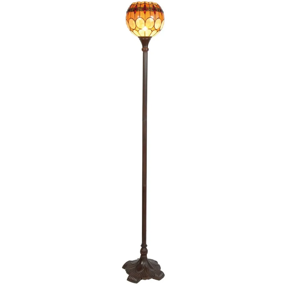 Clayre&Eef Gulvlamper|Gulvlamper > Niley - gulvlampe i Tiffany-stil