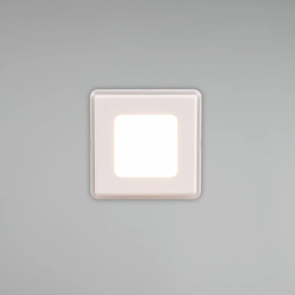 Loftlamper|Indbygningsspots ^ Trio Lighting Nimbus LED-lampe IP44 8,5x8,5cm 830 hvid