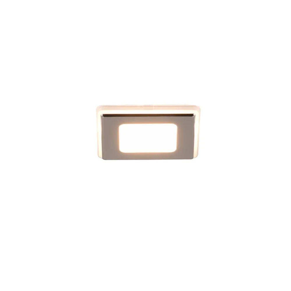 Loftlamper|Indbygningsspots ^ Trio Lighting Nimbus LED-lampe IP44 8,5x8,5cm 830 krom