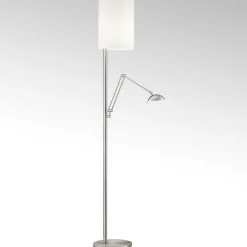 Knapstein Gulvlamper > Nola LED-gulvlampe mat nikkel