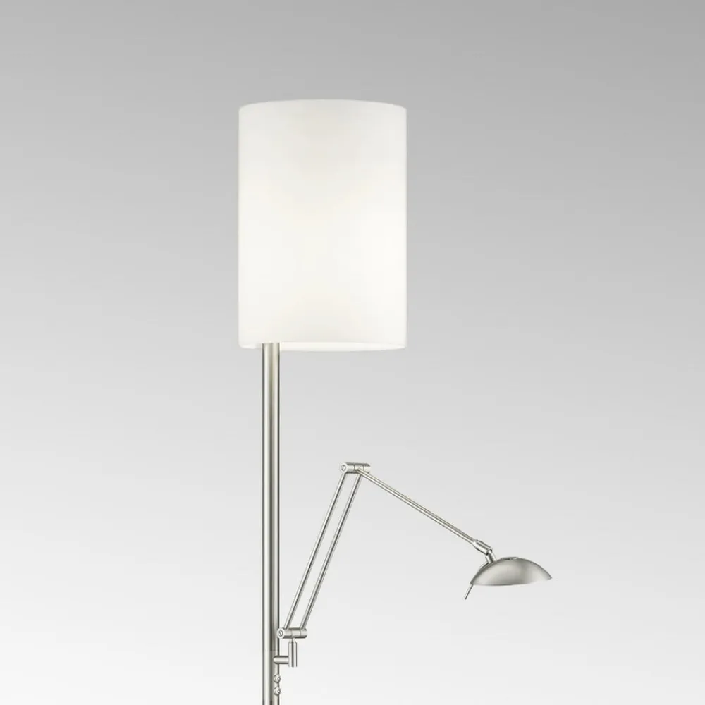 Knapstein Gulvlamper > Nola LED-gulvlampe mat nikkel