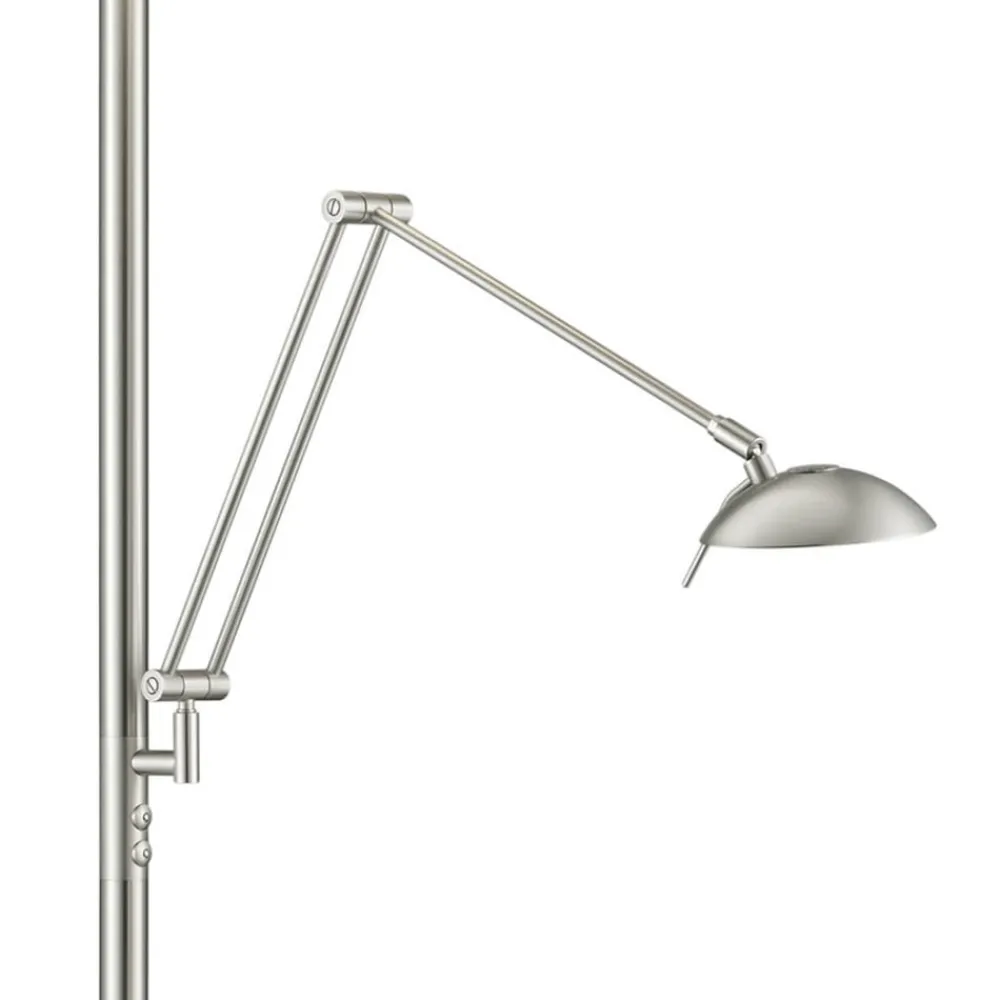 Knapstein Gulvlamper > Nola LED-gulvlampe mat nikkel