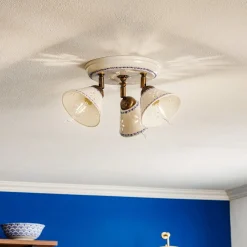 Ceramiche Loftlamper|Loftlamper > NONNA loftlampe i hvid keramik, 3 lyskilder