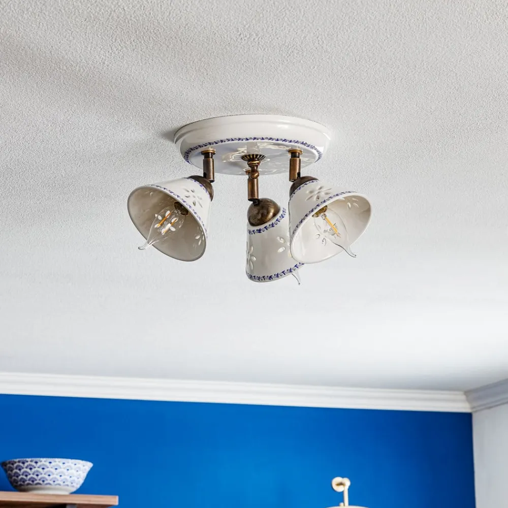 Ceramiche Loftlamper|Loftlamper > NONNA loftlampe i hvid keramik, 3 lyskilder