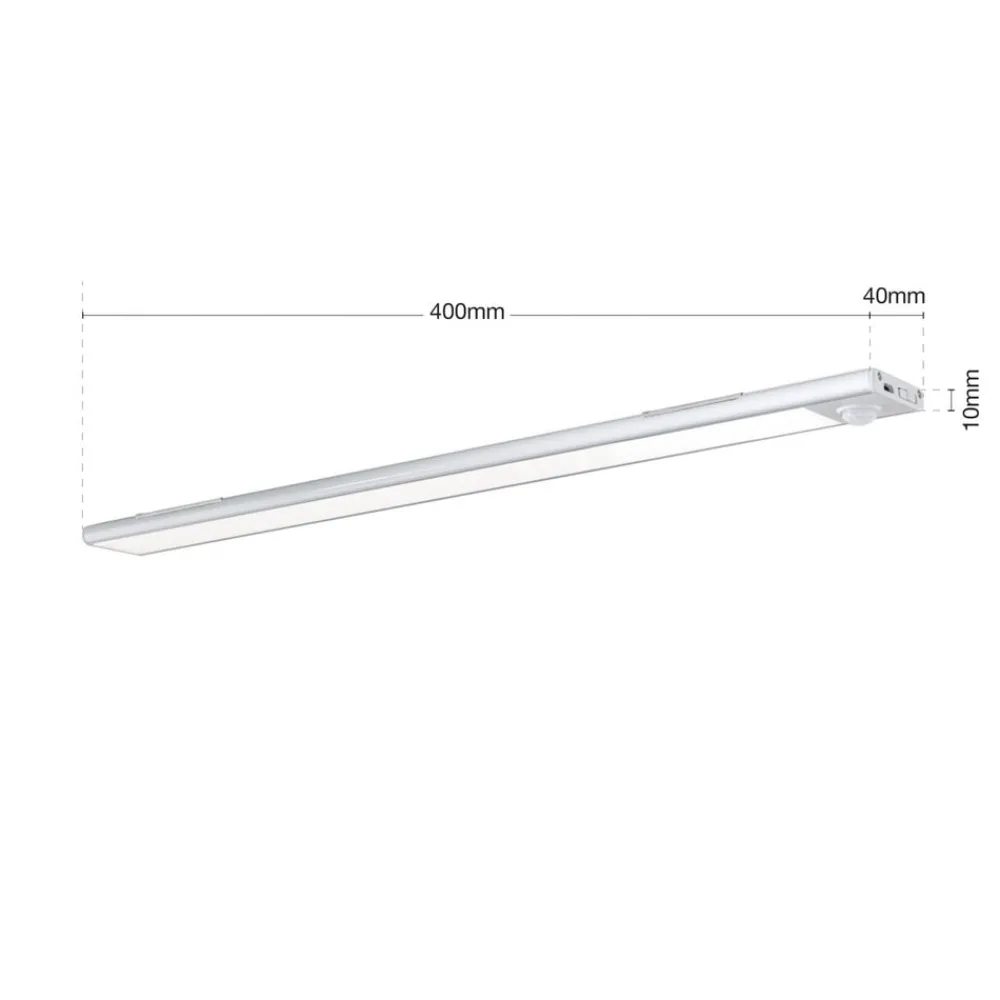 ORION Underskabsbelysning > Norman LED-underskabsbelysning, sølvfarvet, genopladeligt batteri, sensor,