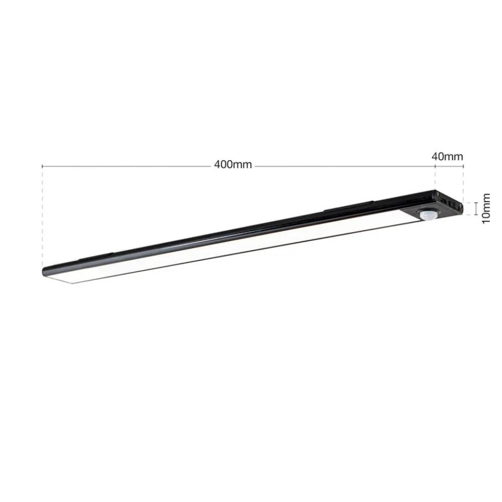 ORION Underskabsbelysning > Norman LED-underskabsbelysning, sort, genopladeligt batteri, sensor, USB