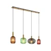 Pendellamper|Pendellamper ^ Globo Normy pendellampe, længde 115 cm, farvet, glas, 4 lyskilder.
