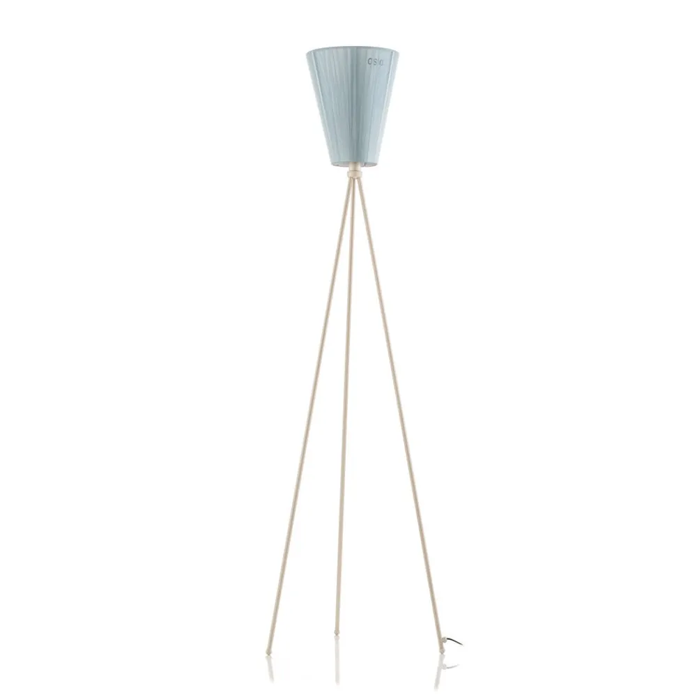 Northern Gulvlamper|Gulvlamper > Oslo Wood gulvlampe hvid/lyseblå