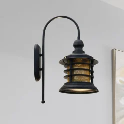 ROYALTECH Væglamper > Nostalji væglampe, sort, højde 48 cm, metal, E27