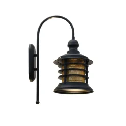 ROYALTECH Væglamper > Nostalji væglampe, sort, højde 48 cm, metal, E27