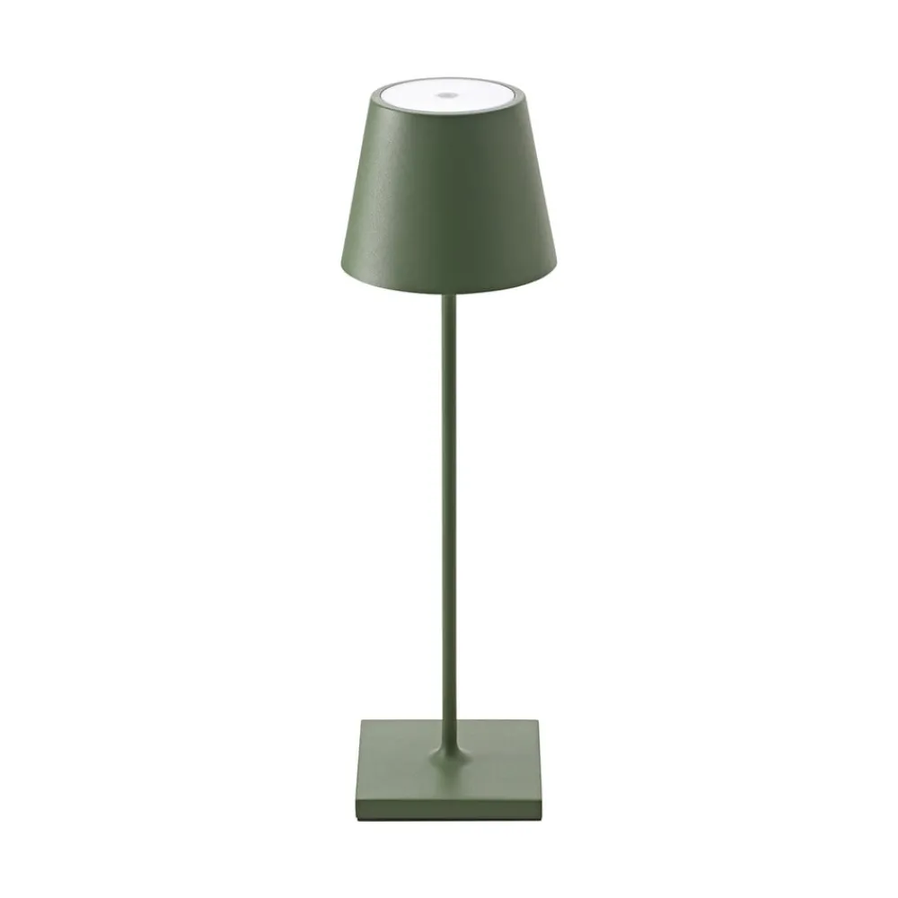Dekorationsbelysning|Terrassebelysning ^ Sigor Nuindie LED genopladelig bordlampe, USB-C, grangrøn, IP54, dæmpbar