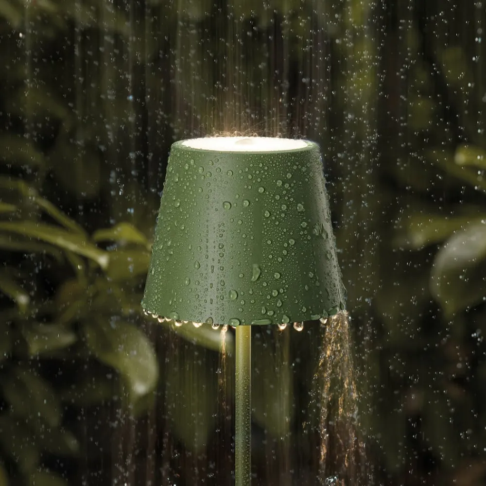 Dekorationsbelysning|Terrassebelysning ^ Sigor Nuindie LED genopladelig bordlampe, USB-C, grangrøn, IP54, dæmpbar