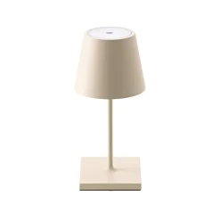 Sigor Dekorationsbelysning|Terrassebelysning > Nuindie mini LED genopladelig bordlampe, USB-C, beige, IP54, dæmpbar