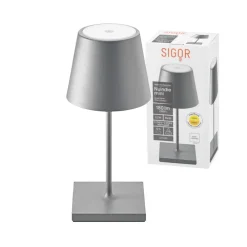Dekorationsbelysning|Terrassebelysning ^ Sigor Nuindie mini LED genopladelig bordlampe, USB, grafit, IP54, dæmpbar