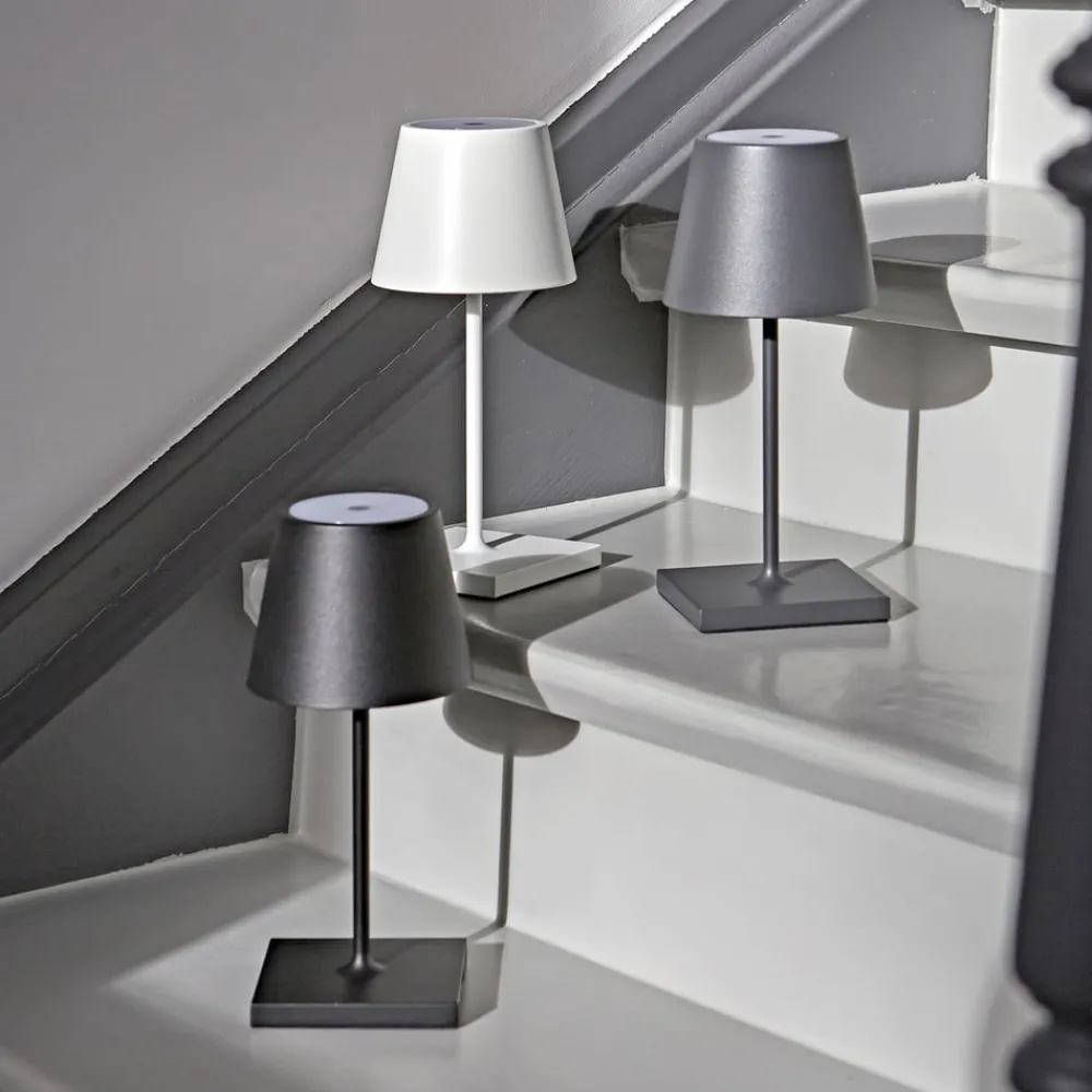 Dekorationsbelysning|Terrassebelysning ^ Sigor Nuindie mini LED genopladelig bordlampe, USB, grafit, IP54, dæmpbar