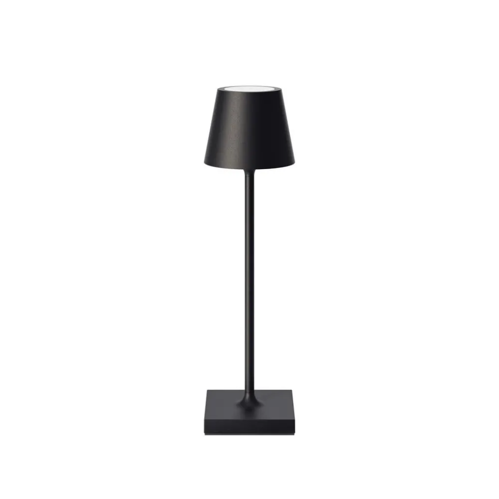 Sigor Dekorationsbelysning|Terrassebelysning > Nuindie pocket LED genopladelig bordlampe, sort, IP54, dæmpbar