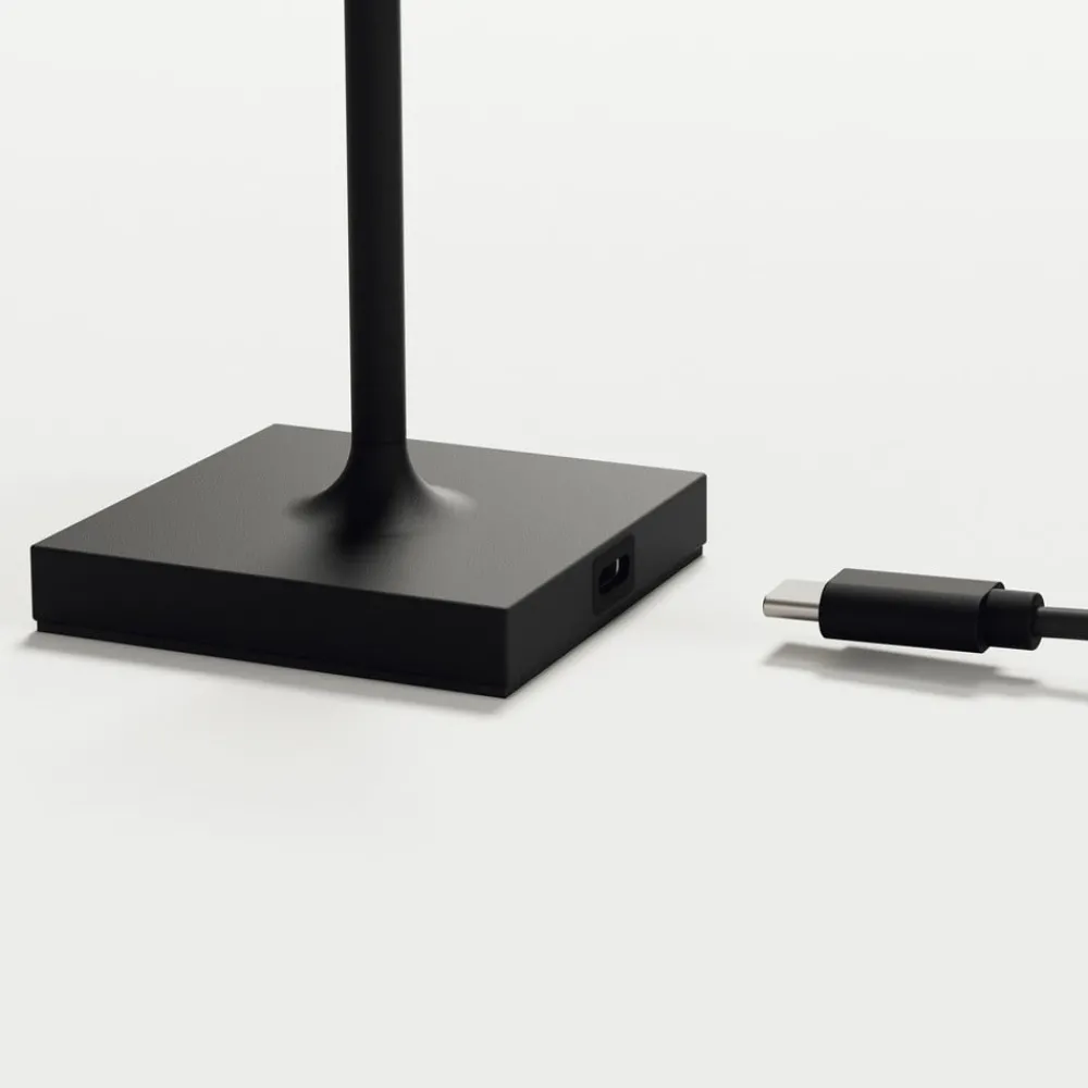 Sigor Dekorationsbelysning|Terrassebelysning > Nuindie pocket LED genopladelig bordlampe, sort, IP54, dæmpbar