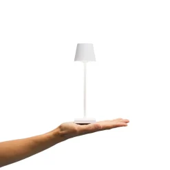 Sigor Dekorationsbelysning|Terrassebelysning > Nuindie pocket LED genopladelig bordlampe, hvid, IP54, dæmpbar
