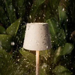 Sigor Dekorationsbelysning|Terrassebelysning > Nuindie pocket LED genopladelig bordlampe, beige, IP54, dæmpbar
