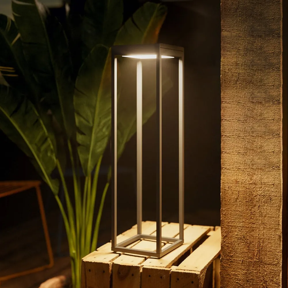 Solcellelamper ^ Sigor Numove LED solcellelampe, grafitgrå, højde 52,5 cm