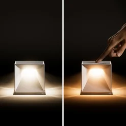 Dekorationsbelysning|Terrassebelysning ^ Sigor Nutalis LED-bordlampe, snehvid, IP54, dæmpbar