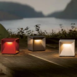 Sigor Dekorationsbelysning|Terrassebelysning > Nutalis mini LED-bordlampe, beige, IP54, dæmpbar