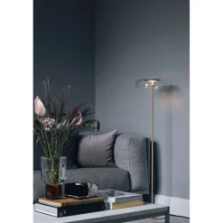 Nuura Aps Gulvlamper > Nuura LED-gulvlampe Blossi, højde 120 cm, guldfarvet/klar