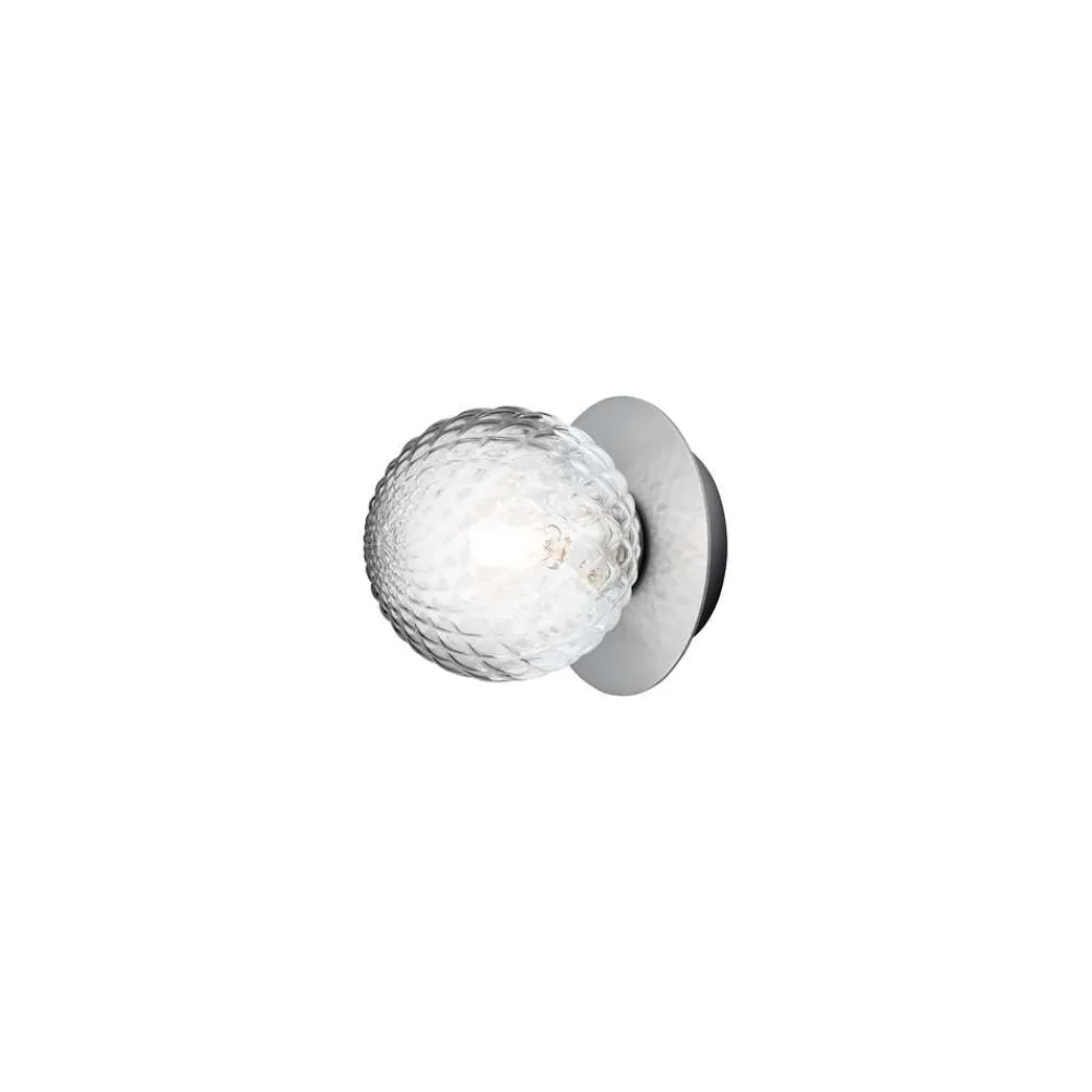 Nuura Aps Væg- Og Spejllamper > Nuura Liila 1 væglampe, Ø 14 cm, IP44, sølv/klar