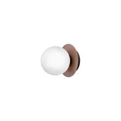Nuura Aps Væg- Og Spejllamper > Nuura Liila 1 væg-/loftlampe, Ø 14 cm IP44, bronze/opal