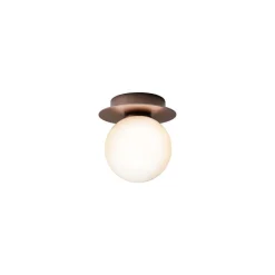 Nuura Aps Væg- Og Spejllamper > Nuura Liila 1 væg-/loftlampe, Ø 14 cm IP44, bronze/opal