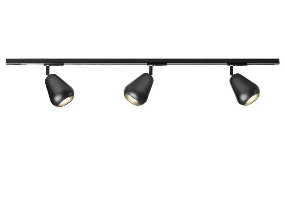 Skinnesystem ^ Nuura Aps Nuura loftlampe Anoli Spot Track 3 sort, metal