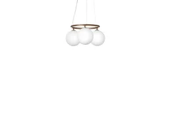 Lysekroner ^ Nuura Aps Nuura lysekrone Miira 3 Circular, Ø 54 cm, bronze/opal